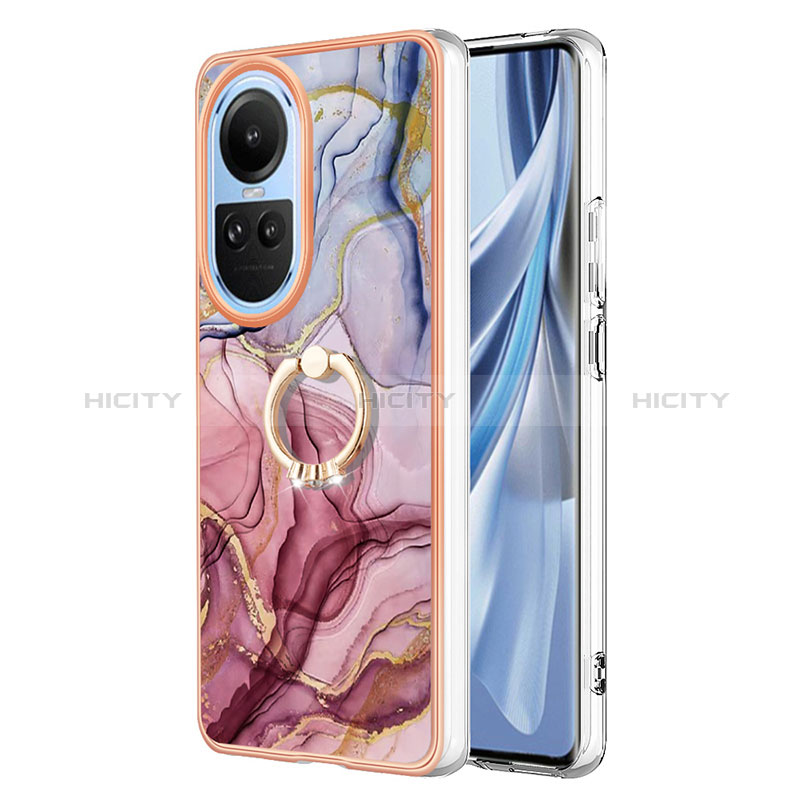 Custodia Silicone Gel Morbida Fantasia Modello Cover con Anello Supporto YB1 per Oppo Reno10 Pro 5G