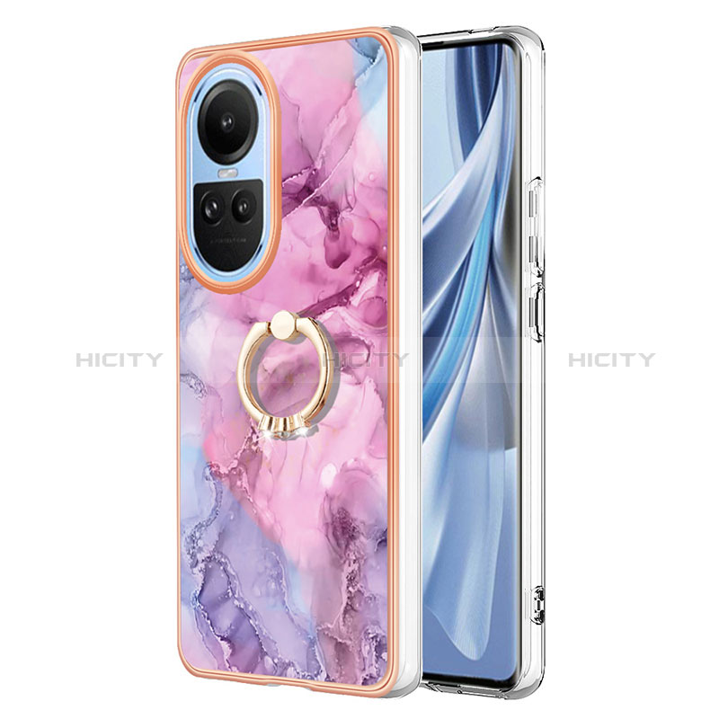 Custodia Silicone Gel Morbida Fantasia Modello Cover con Anello Supporto YB1 per Oppo Reno10 Pro 5G