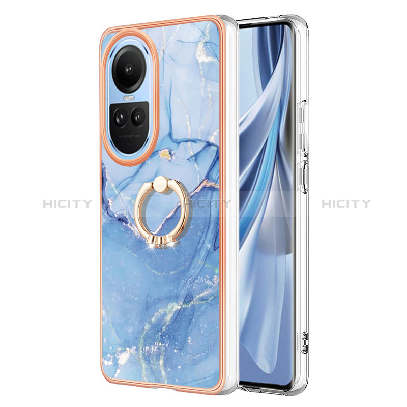 Custodia Silicone Gel Morbida Fantasia Modello Cover con Anello Supporto YB1 per Oppo Reno10 Pro 5G