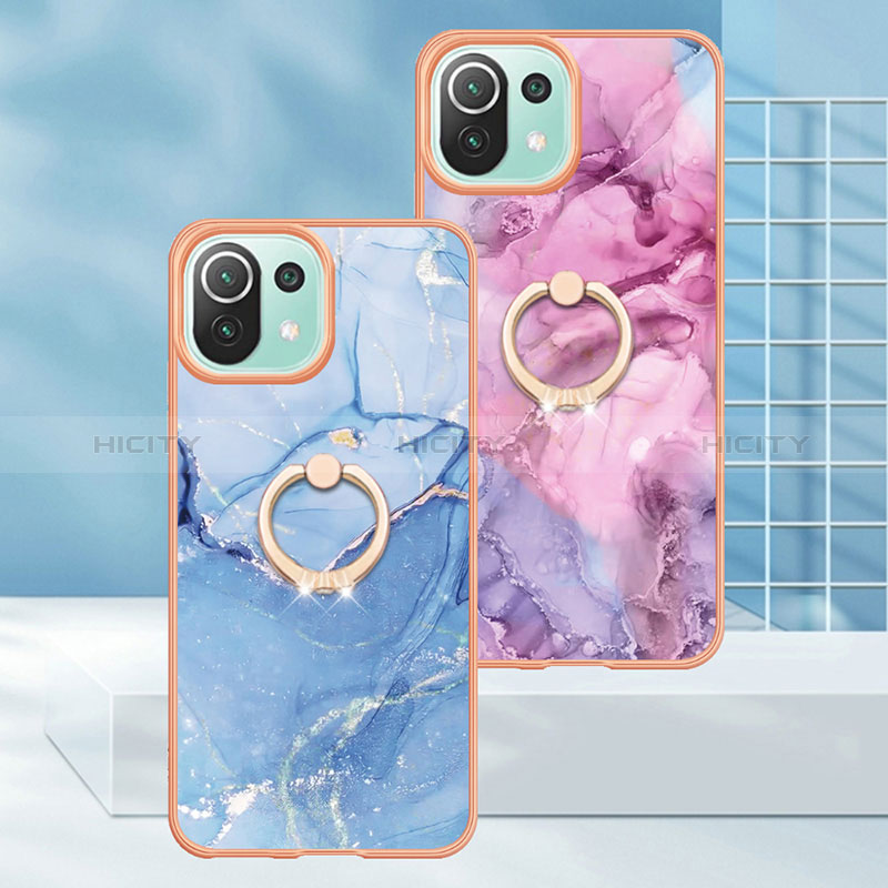 Custodia Silicone Gel Morbida Fantasia Modello Cover con Anello Supporto YB1 per Xiaomi Mi 11 Lite 4G