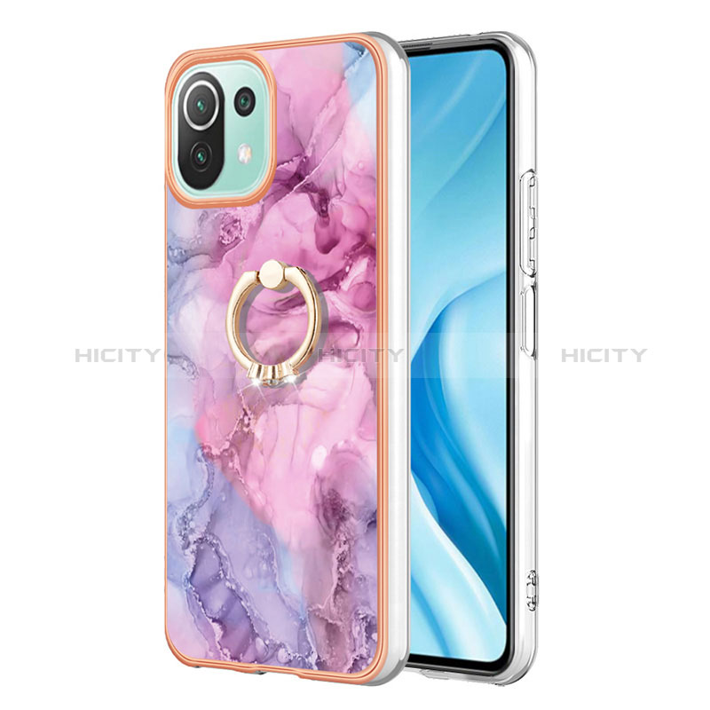 Custodia Silicone Gel Morbida Fantasia Modello Cover con Anello Supporto YB1 per Xiaomi Mi 11 Lite 5G NE