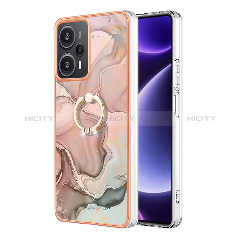 Custodia Silicone Gel Morbida Fantasia Modello Cover con Anello Supporto YB1 per Xiaomi Poco F5 5G