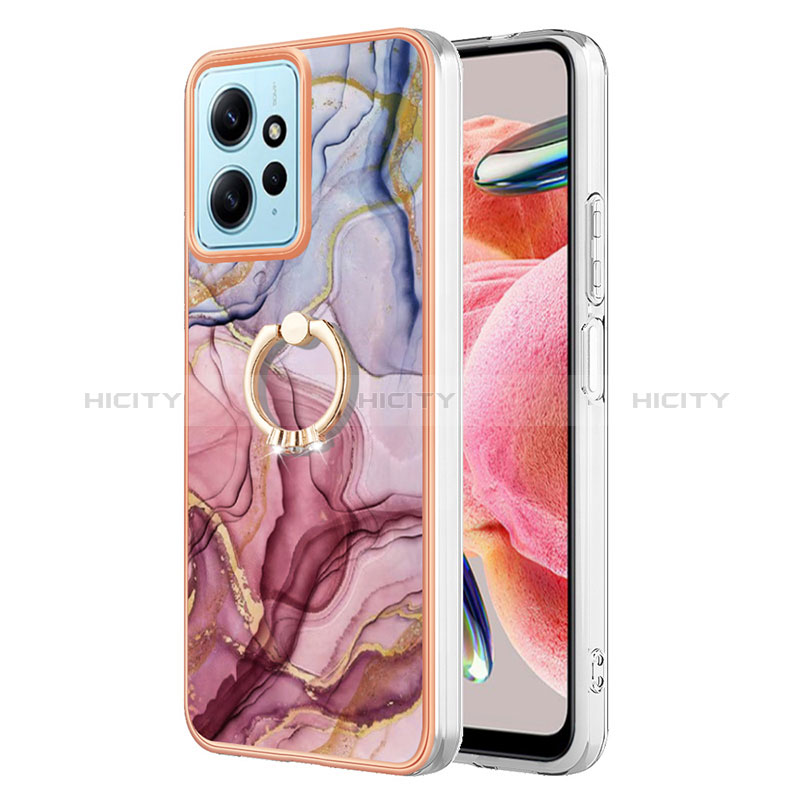 Custodia Silicone Gel Morbida Fantasia Modello Cover con Anello Supporto YB1 per Xiaomi Redmi Note 12 4G