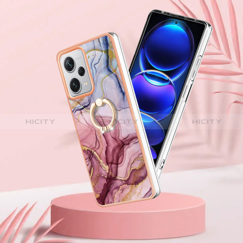 Custodia Silicone Gel Morbida Fantasia Modello Cover con Anello Supporto YB1 per Xiaomi Redmi Note 12 Pro+ Plus 5G