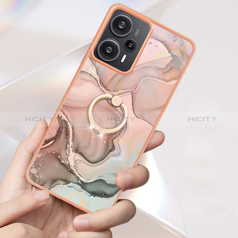 Custodia Silicone Gel Morbida Fantasia Modello Cover con Anello Supporto YB1 per Xiaomi Redmi Note 12 Turbo 5G