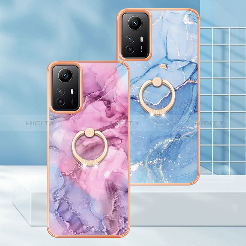 Custodia Silicone Gel Morbida Fantasia Modello Cover con Anello Supporto YB1 per Xiaomi Redmi Note 12S