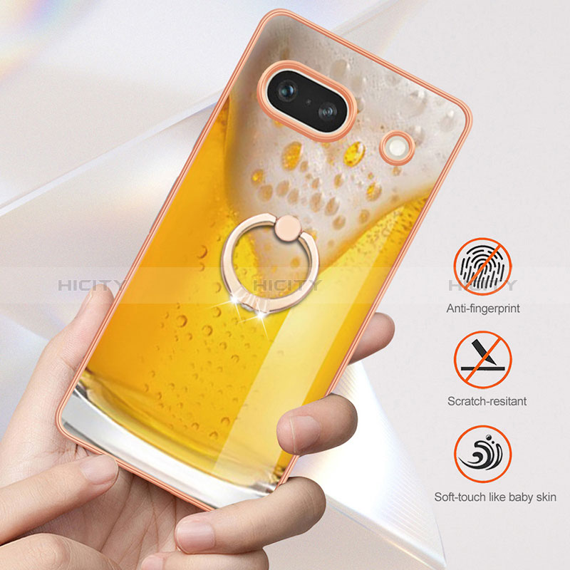 Custodia Silicone Gel Morbida Fantasia Modello Cover con Anello Supporto YB2 per Google Pixel 7a 5G