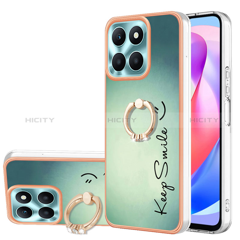 Custodia Silicone Gel Morbida Fantasia Modello Cover con Anello Supporto YB2 per Huawei Honor X6a