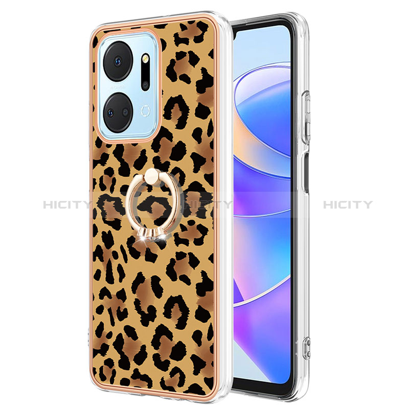 Custodia Silicone Gel Morbida Fantasia Modello Cover con Anello Supporto YB2 per Huawei Honor X7a