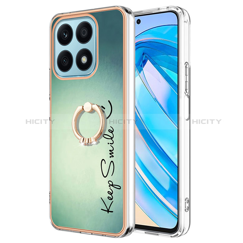 Custodia Silicone Gel Morbida Fantasia Modello Cover con Anello Supporto YB2 per Huawei Honor X8a 4G