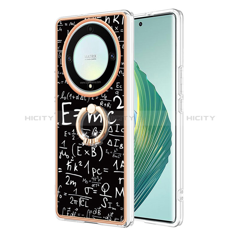 Custodia Silicone Gel Morbida Fantasia Modello Cover con Anello Supporto YB2 per Huawei Honor X9a 5G