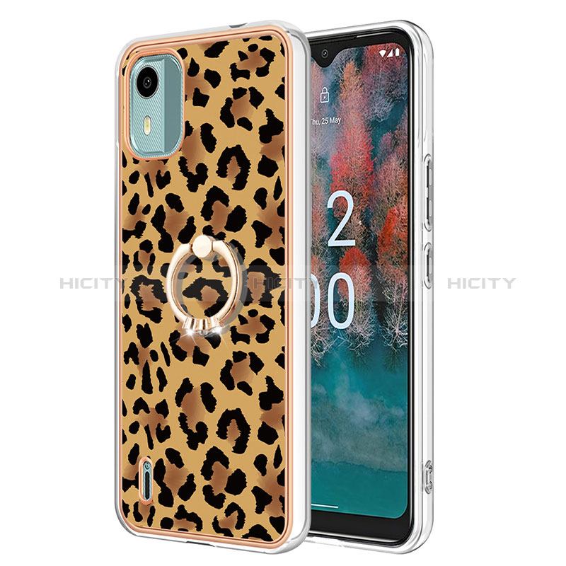 Custodia Silicone Gel Morbida Fantasia Modello Cover con Anello Supporto YB2 per Nokia C12 Plus