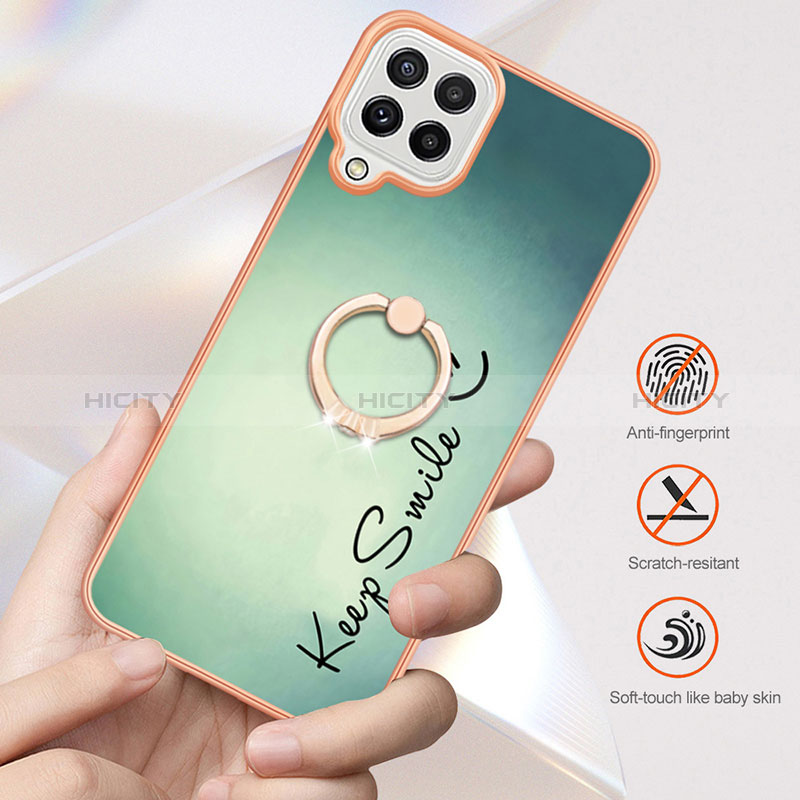 Custodia Silicone Gel Morbida Fantasia Modello Cover con Anello Supporto YB2 per Samsung Galaxy A22 4G