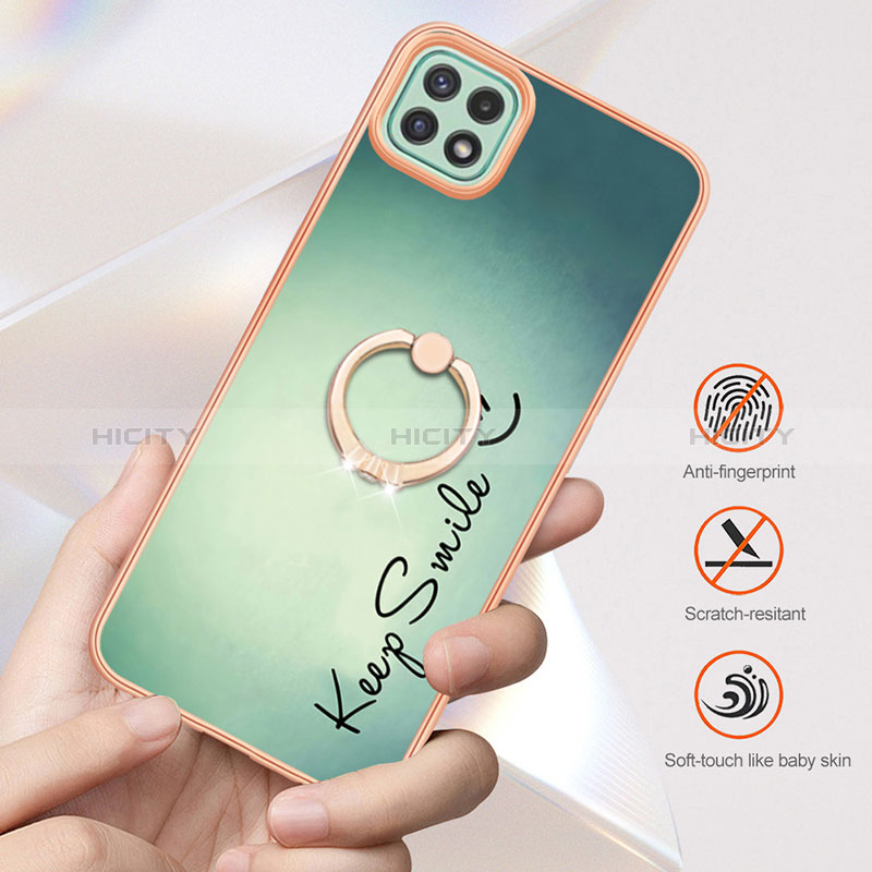 Custodia Silicone Gel Morbida Fantasia Modello Cover con Anello Supporto YB2 per Samsung Galaxy A22s 5G