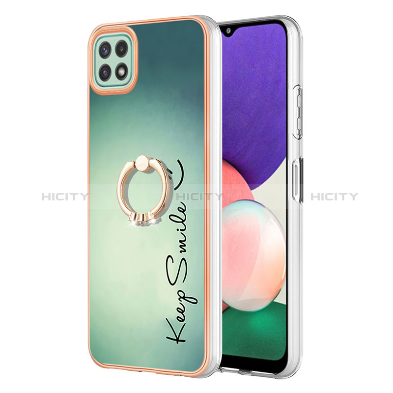 Custodia Silicone Gel Morbida Fantasia Modello Cover con Anello Supporto YB2 per Samsung Galaxy A22s 5G