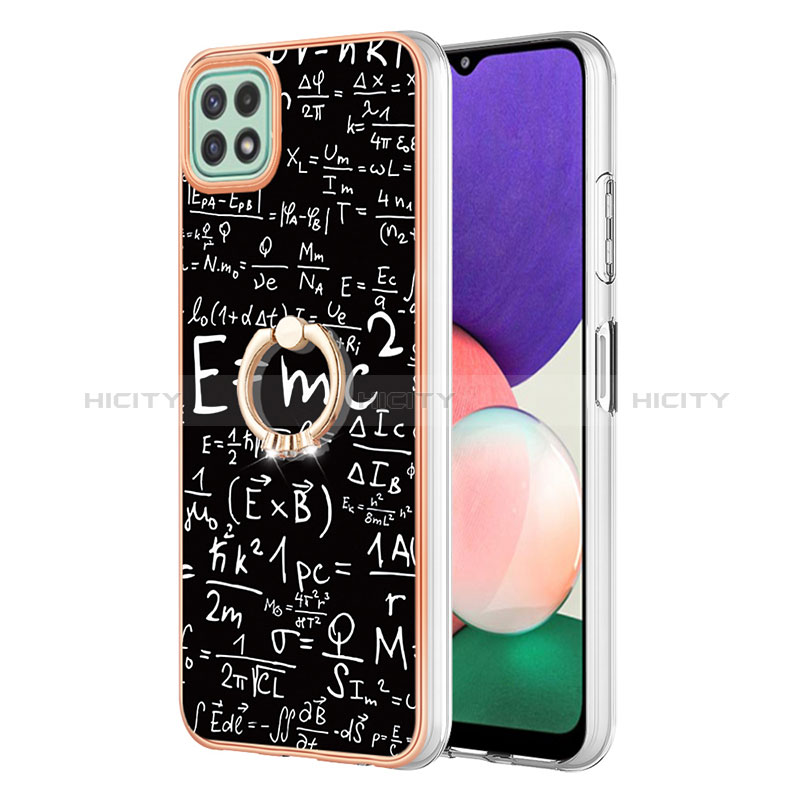 Custodia Silicone Gel Morbida Fantasia Modello Cover con Anello Supporto YB2 per Samsung Galaxy A22s 5G