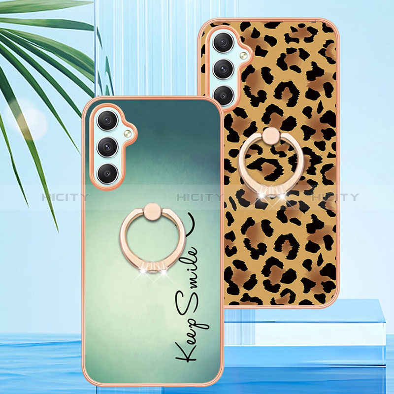 Custodia Silicone Gel Morbida Fantasia Modello Cover con Anello Supporto YB2 per Samsung Galaxy A24 4G