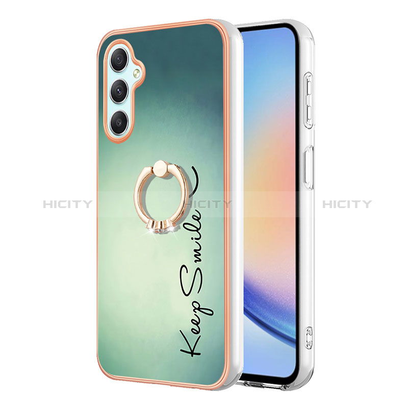 Custodia Silicone Gel Morbida Fantasia Modello Cover con Anello Supporto YB2 per Samsung Galaxy A24 4G