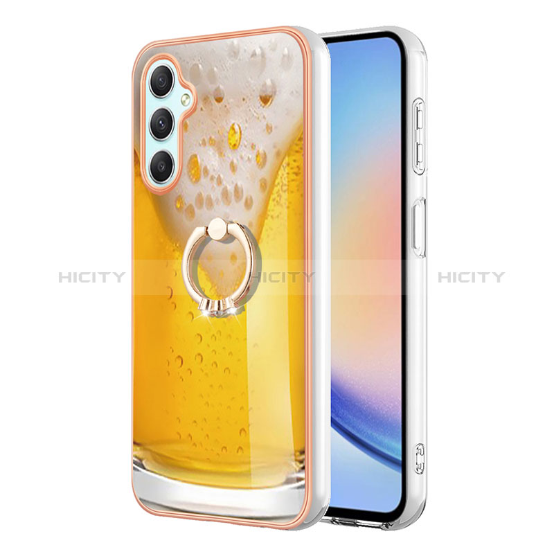 Custodia Silicone Gel Morbida Fantasia Modello Cover con Anello Supporto YB2 per Samsung Galaxy A24 4G