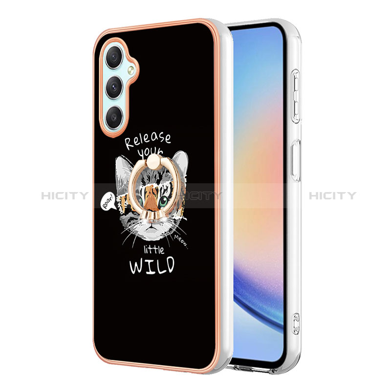 Custodia Silicone Gel Morbida Fantasia Modello Cover con Anello Supporto YB2 per Samsung Galaxy A25 5G