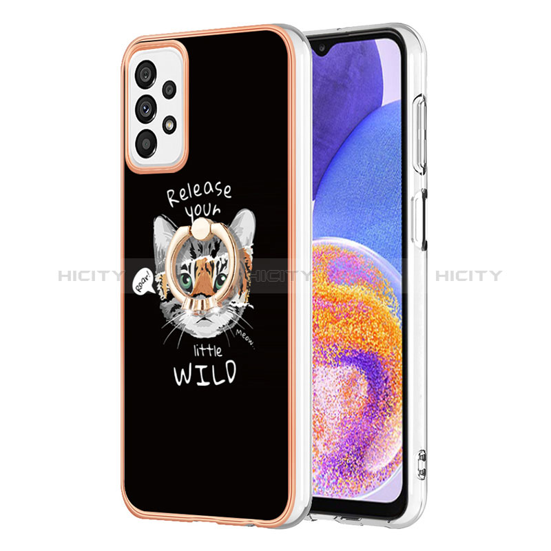 Custodia Silicone Gel Morbida Fantasia Modello Cover con Anello Supporto YB2 per Samsung Galaxy A72 4G