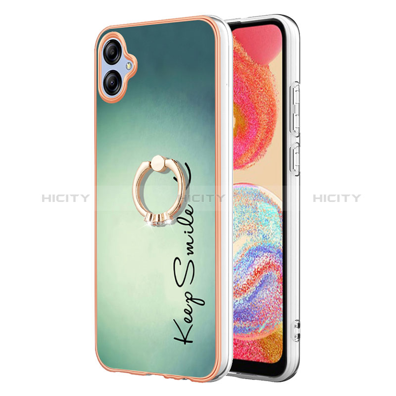 Custodia Silicone Gel Morbida Fantasia Modello Cover con Anello Supporto YB2 per Samsung Galaxy F04