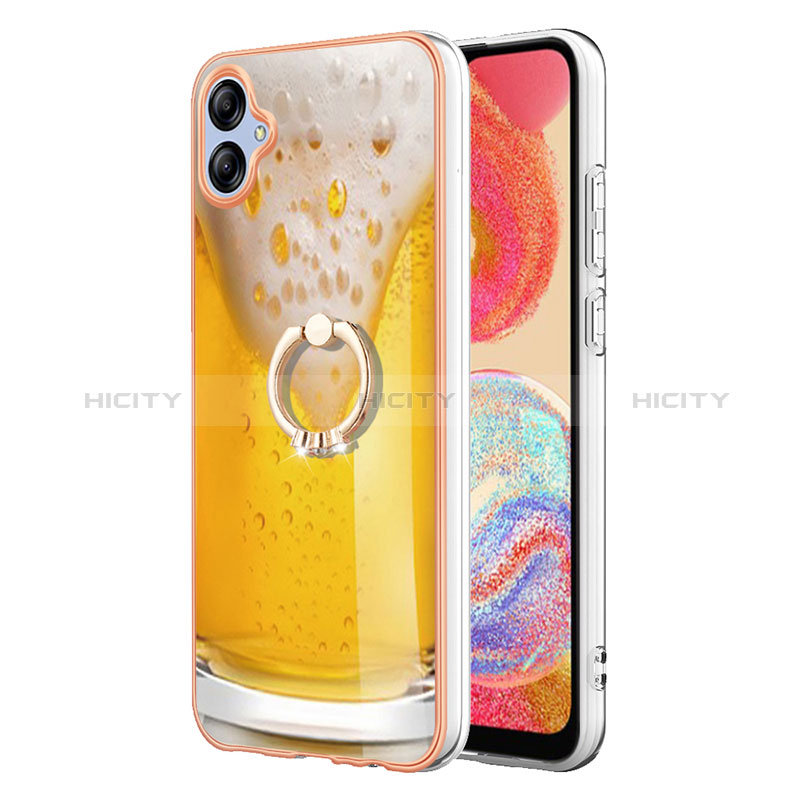 Custodia Silicone Gel Morbida Fantasia Modello Cover con Anello Supporto YB2 per Samsung Galaxy F04