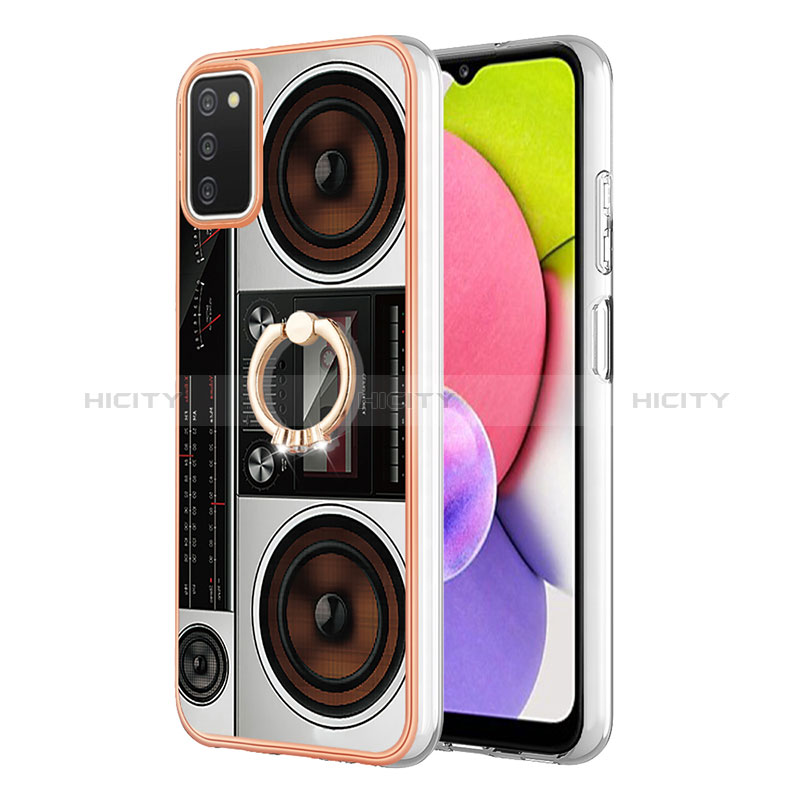 Custodia Silicone Gel Morbida Fantasia Modello Cover con Anello Supporto YB2 per Samsung Galaxy M02s Colorato