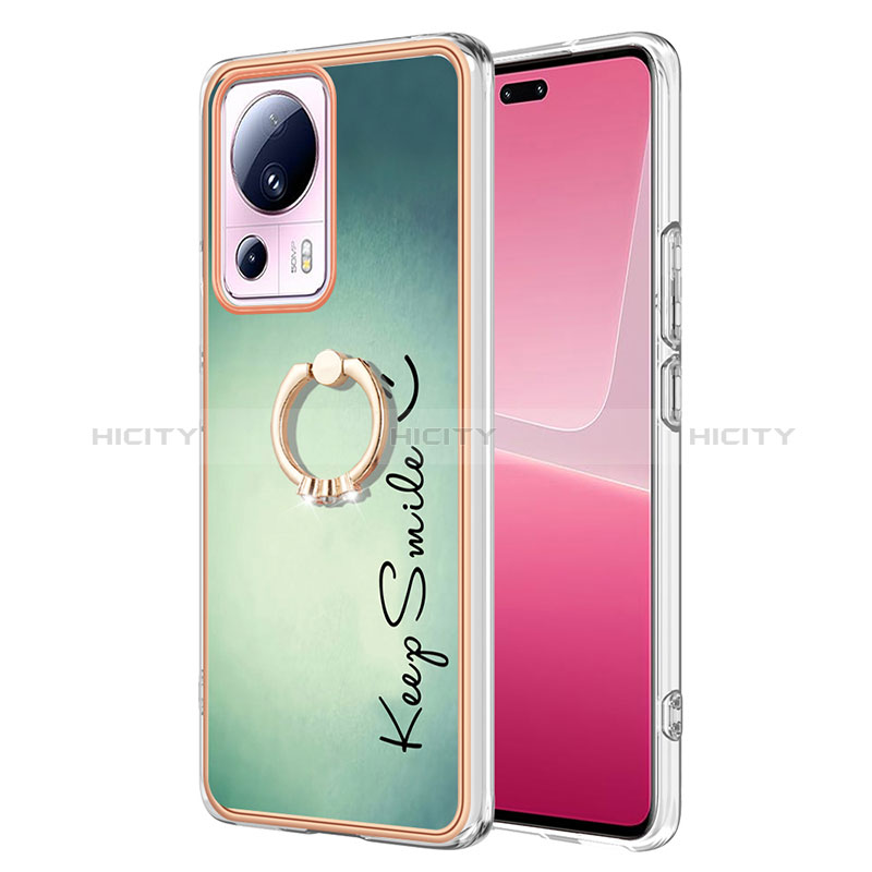 Custodia Silicone Gel Morbida Fantasia Modello Cover con Anello Supporto YB2 per Xiaomi Mi 13 Lite 5G