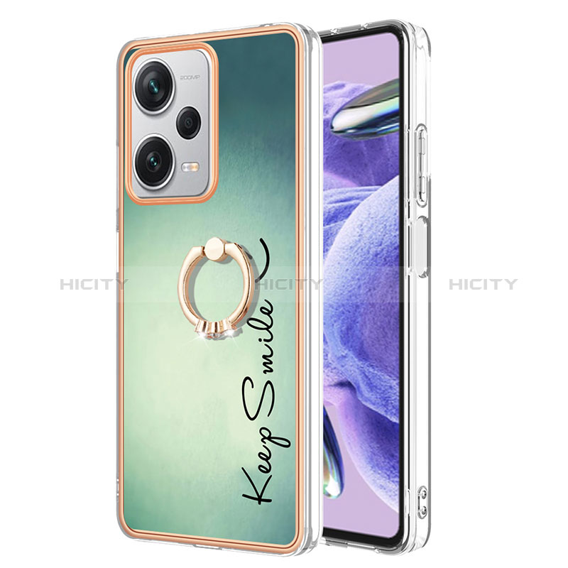 Custodia Silicone Gel Morbida Fantasia Modello Cover con Anello Supporto YB2 per Xiaomi Redmi Note 12 Pro+ Plus 5G