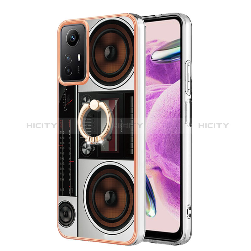 Custodia Silicone Gel Morbida Fantasia Modello Cover con Anello Supporto YB2 per Xiaomi Redmi Note 12S