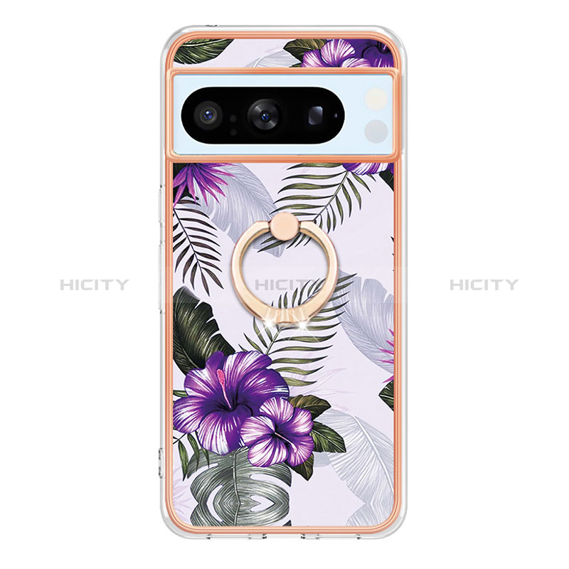 Custodia Silicone Gel Morbida Fantasia Modello Cover con Anello Supporto YB3 per Google Pixel 8 Pro 5G