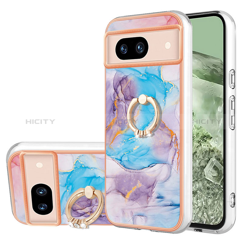 Custodia Silicone Gel Morbida Fantasia Modello Cover con Anello Supporto YB3 per Google Pixel 8a 5G