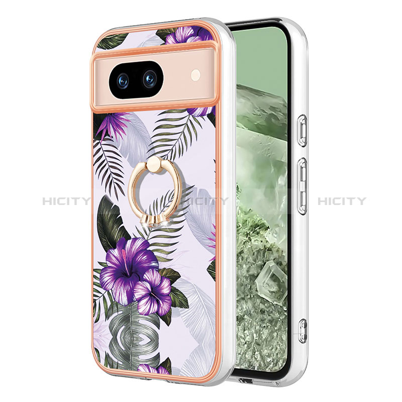 Custodia Silicone Gel Morbida Fantasia Modello Cover con Anello Supporto YB3 per Google Pixel 8a 5G