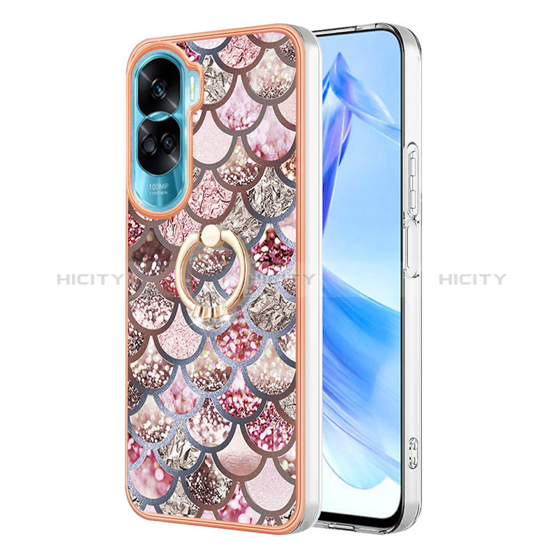 Custodia Silicone Gel Morbida Fantasia Modello Cover con Anello Supporto YB3 per Huawei Honor 90 Lite 5G