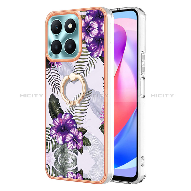 Custodia Silicone Gel Morbida Fantasia Modello Cover con Anello Supporto YB3 per Huawei Honor X6a