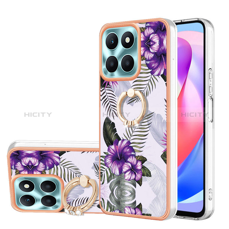 Custodia Silicone Gel Morbida Fantasia Modello Cover con Anello Supporto YB3 per Huawei Honor X6a