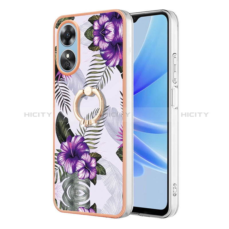 Custodia Silicone Gel Morbida Fantasia Modello Cover con Anello Supporto YB3 per Oppo A17