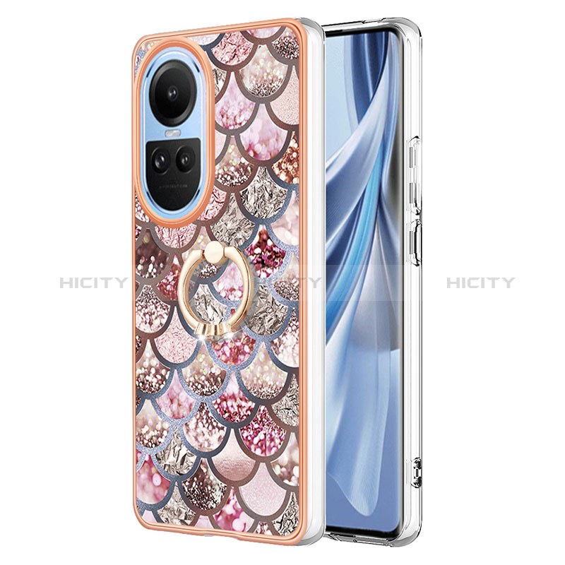 Custodia Silicone Gel Morbida Fantasia Modello Cover con Anello Supporto YB3 per Oppo Reno10 Pro 5G