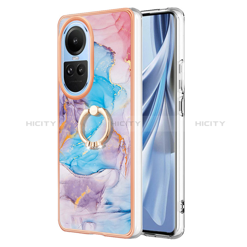 Custodia Silicone Gel Morbida Fantasia Modello Cover con Anello Supporto YB3 per Oppo Reno10 Pro 5G