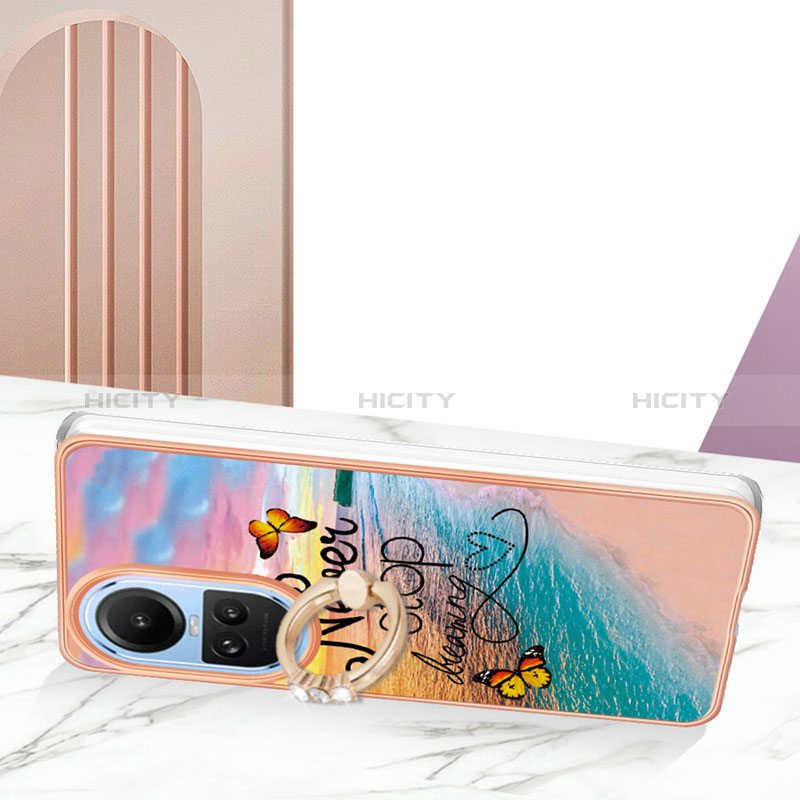 Custodia Silicone Gel Morbida Fantasia Modello Cover con Anello Supporto YB3 per Oppo Reno10 Pro 5G