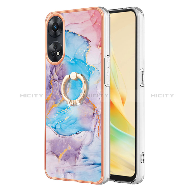 Custodia Silicone Gel Morbida Fantasia Modello Cover con Anello Supporto YB3 per Oppo Reno8 T 4G