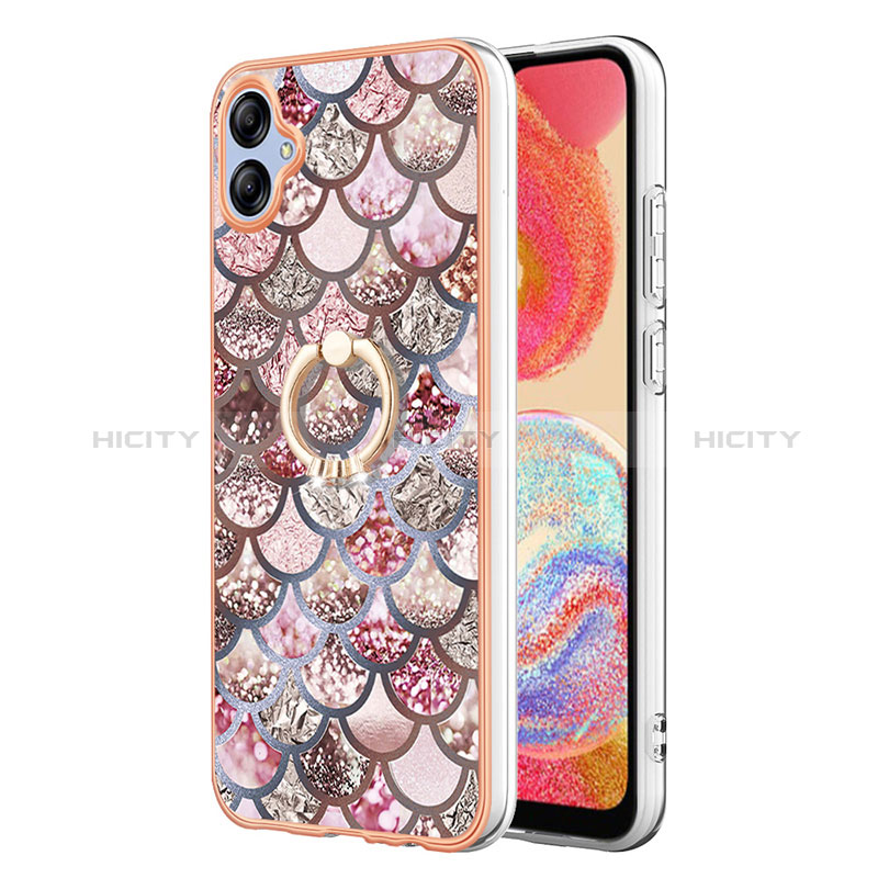 Custodia Silicone Gel Morbida Fantasia Modello Cover con Anello Supporto YB3 per Samsung Galaxy A04E