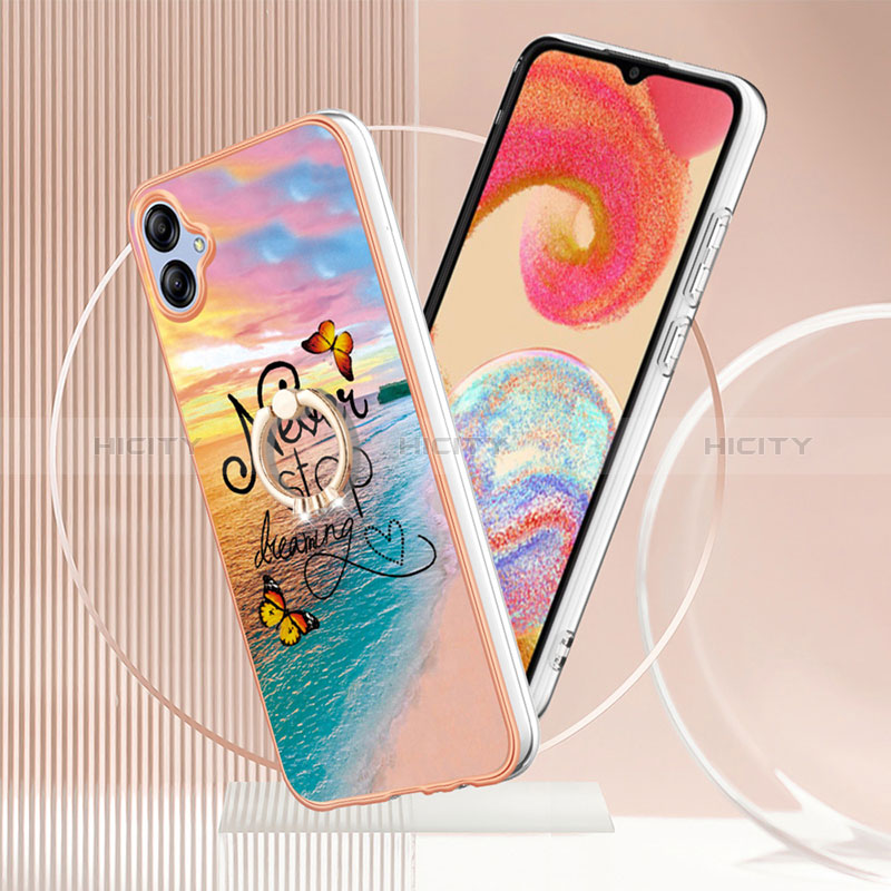 Custodia Silicone Gel Morbida Fantasia Modello Cover con Anello Supporto YB3 per Samsung Galaxy A04E