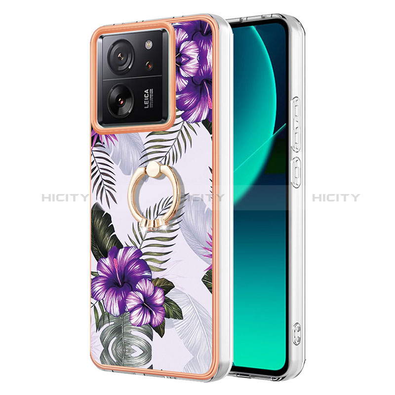 Custodia Silicone Gel Morbida Fantasia Modello Cover con Anello Supporto YB3 per Xiaomi Mi 13T Pro 5G