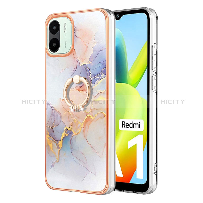 Custodia Silicone Gel Morbida Fantasia Modello Cover con Anello Supporto YB3 per Xiaomi Redmi A2 Lavanda