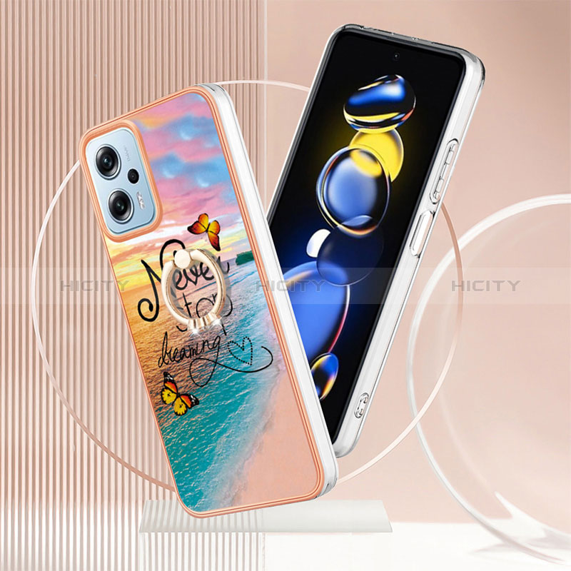 Custodia Silicone Gel Morbida Fantasia Modello Cover con Anello Supporto YB3 per Xiaomi Redmi Note 11 Pro+ Plus 5G