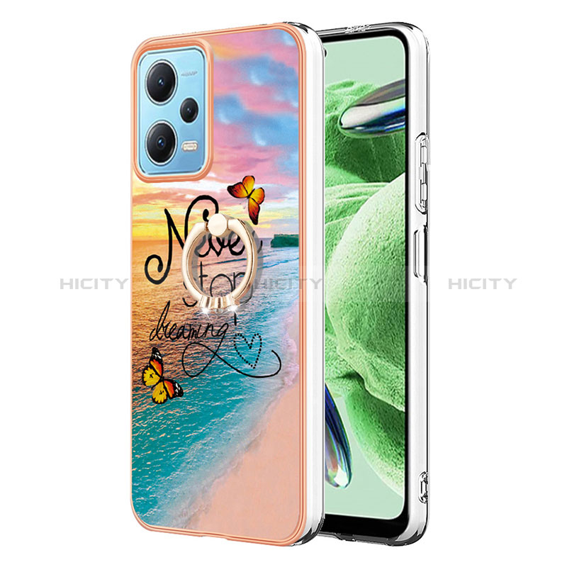 Custodia Silicone Gel Morbida Fantasia Modello Cover con Anello Supporto YB3 per Xiaomi Redmi Note 12 5G