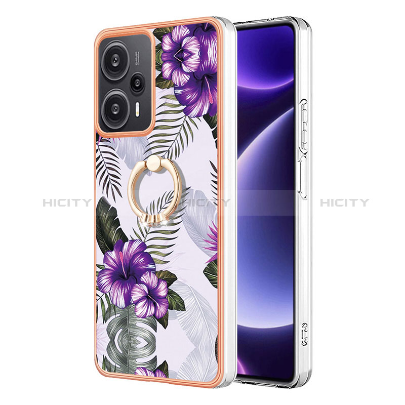 Custodia Silicone Gel Morbida Fantasia Modello Cover con Anello Supporto YB3 per Xiaomi Redmi Note 12 Turbo 5G