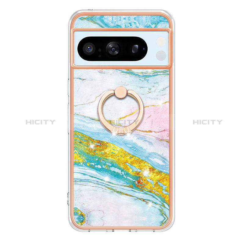 Custodia Silicone Gel Morbida Fantasia Modello Cover con Anello Supporto YB5 per Google Pixel 8 Pro 5G